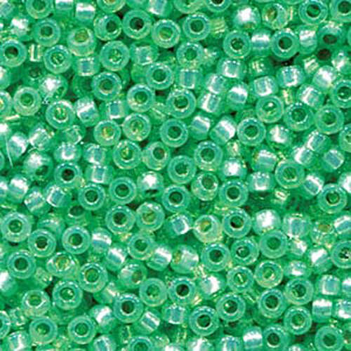 Miyuki 6/0 Rocaille Bead - 6-94240 - Duracoat Silver Lined Dyed Mint Green