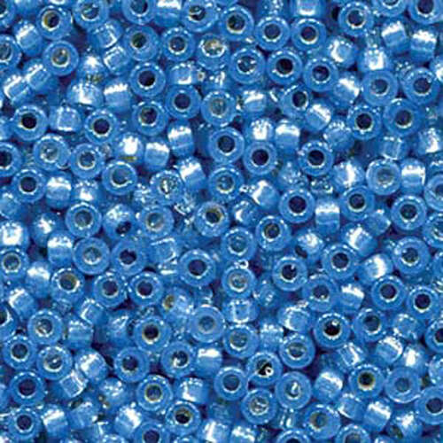 Miyuki 6/0 Rocaille Bead - 6-94242 - Duracoat Silver Lined Dyed Aqua