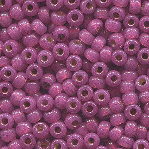Miyuki 6/0 Rocaille Bead - 6-94247 - Duracoat Silver Lined Dyed Peony Pink
