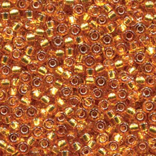 Miyuki 6/0 Rocaille Bead - 6-94261 - Duracoat Silver Lined Dyed Amber Gold