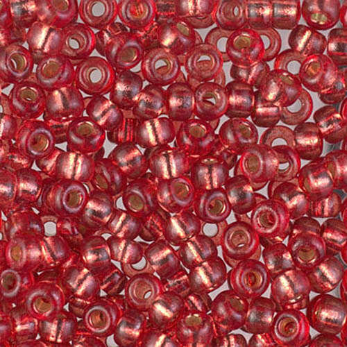 Miyuki 6/0 Rocaille Bead - 6-94265 - Duracoat Silver Lined Dyed Orange