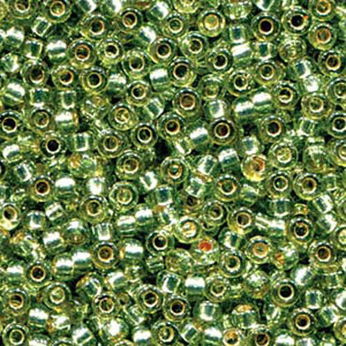 Miyuki 6/0 Rocaille Bead - 6-94273 - Duracoat Silver Lined Dyed Green