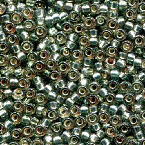 Miyuki 6/0 Rocaille Bead - 6-94274 - Duracoat Silver Lined Dyed Frost Green