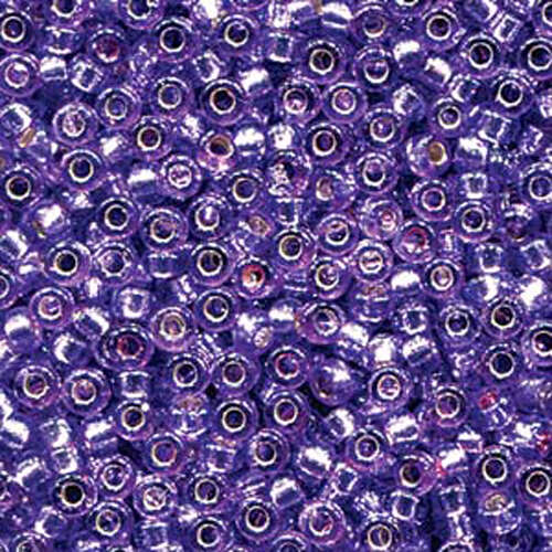 Miyuki 6/0 Rocaille Bead - 6-94278 - Duracoat Silver Lined Dyed Lavender
