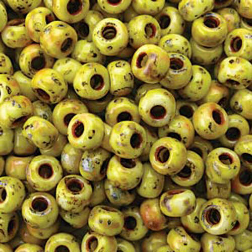 Miyuki 6/0 Rocaille Bead - 6-94512 - Matte Opaque Picasso Canary Yellow