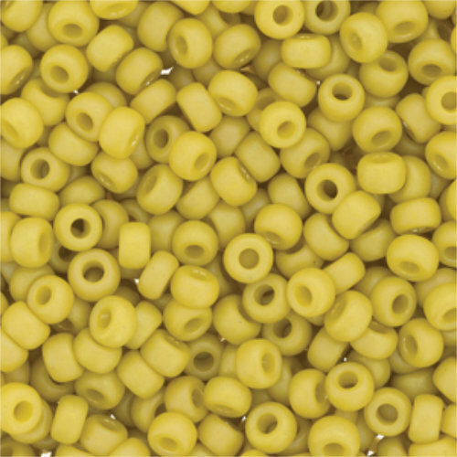 Miyuki 6/0 Rocaille Bead - 6-94692 - Frost Opaque Glaze Rainbow Yellow
