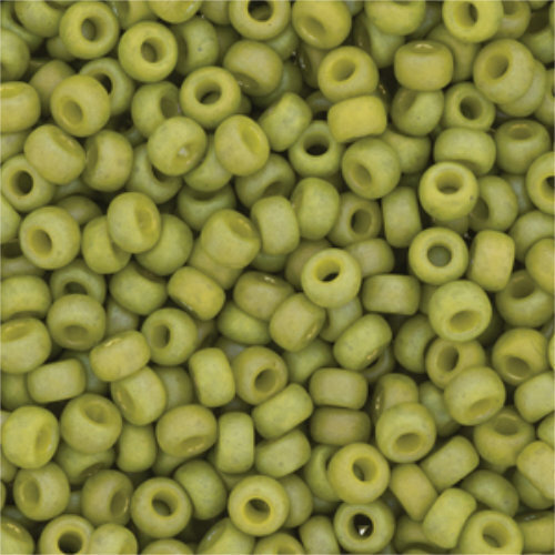 Miyuki 6/0 Rocaille Bead - 6-94697 - Frost Opaque Glaze Rainbow Olive