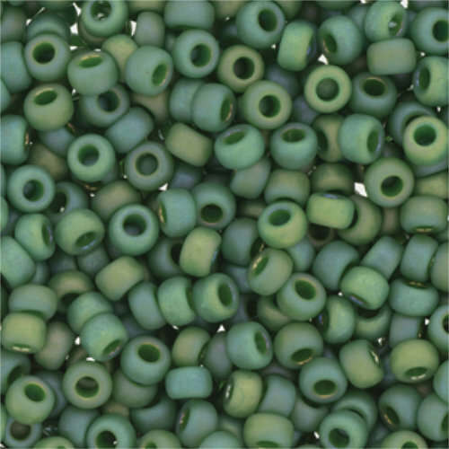 Miyuki 6/0 Rocaille Bead - 6-94699 - Frost Opaque Glaze Rainbow  Green