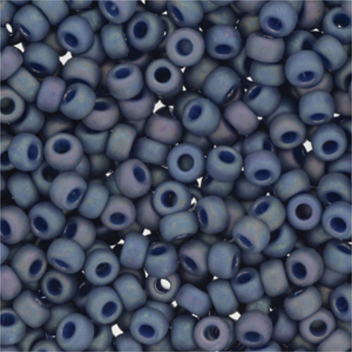Miyuki 6/0 Rocaille Bead - 6-94703 - Frost Opaque Glaze Rainbow Nebula Blue