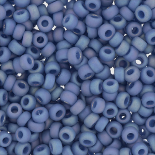 Miyuki 6/0 Rocaille Bead - 6-94704 - Frost Opaque Glaze Rainbow Soft Blue
