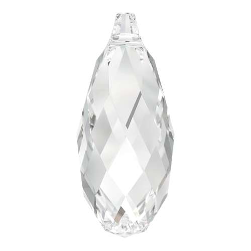 6010 - 11mm x 5.5mm - Crystal (001) - Briolette Crystal Pendant