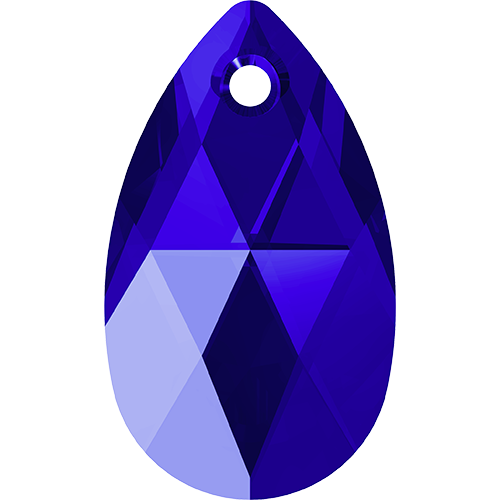 6106 - 22mm - Majestic Blue (296) - Pear Crystal Pendant