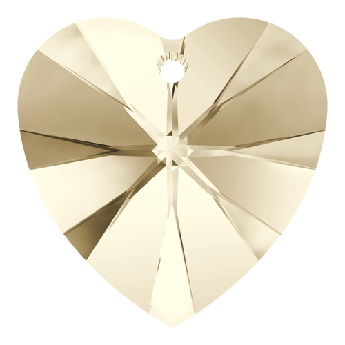 6228 - 18mm x 17.5mm - Light Silk (261) - Xilion Heart Crystal Pendant - Discontinued