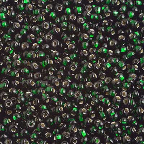 Preciosa 10/0 Rocaille Seed Beads - SB10-57150 - Silver Lined Dark Green - 500gm Bag