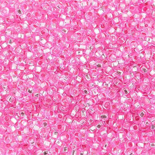 Preciosa 10/0 Rocaille Seed Beads - SB10-18275 - Silver Lined Dyed Rose - 500gm Bag