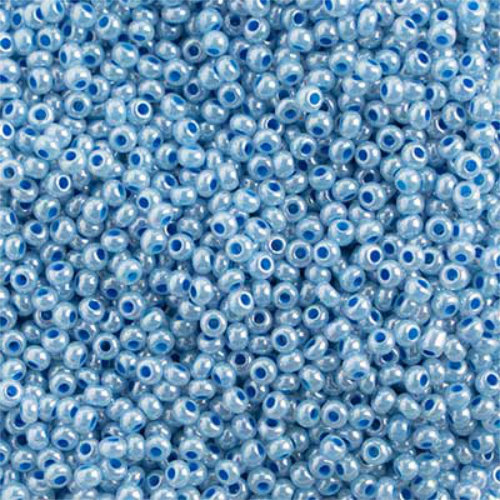 Preciosa 10/0 Rocaille Seed Beads - SB10-37136 - Pearl Dyed Pale Blue - 500gm Bag