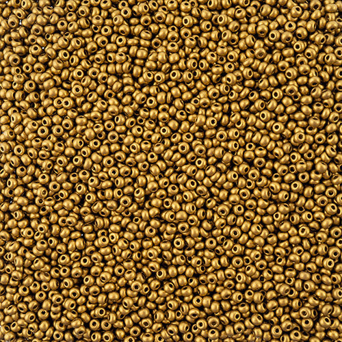 Preciosa 10/0 Rocaille Seed Beads - SB10-01720 - Gold Matt - 500gm Bag