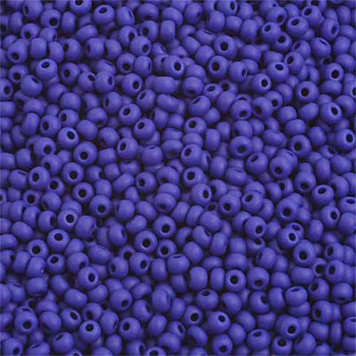 Preciosa 10/0 Rocaille Seed Beads - SB10-33070M - Opaque Dark Royal Blue Matt - 500gm Bag