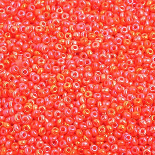 Preciosa 10/0 Rocaille Seed Beads - SB10-94140 - Opaque Orange AB - 500gm Bag