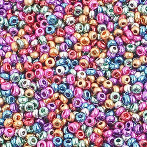 Preciosa 10/0 Rocaille Seed Beads - SB10-MIX-MM - Metallic Multi - 500gm Bag