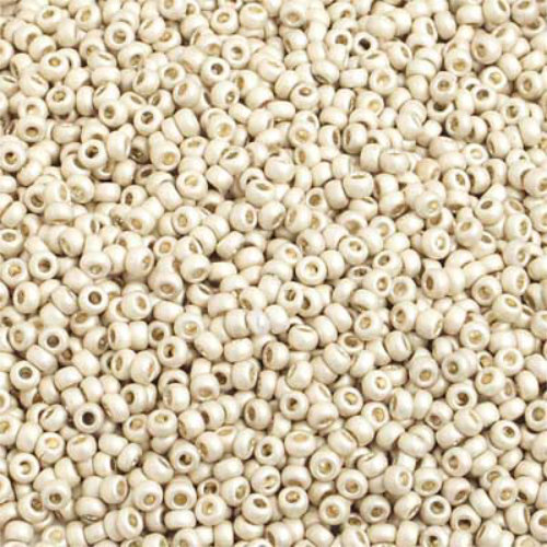 Preciosa 10/0 Rocaille Seed Beads - SB10-18503M - Metallic Silver Matt Terra Color - 500gm Bag