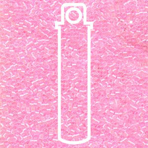 Miyuki 11/0 Delica Bead - DB055 - Lined Pale Pink AB - 5.2gm Vial