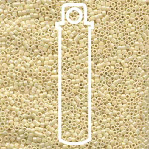 Miyuki 11/0 Delica Bead - DB157 - Opaque Cream AB - 5.2gm Vial