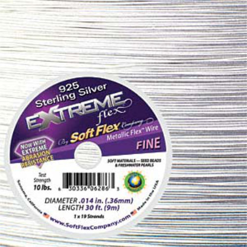 Extreme Flex- .014 in (0.36 mm) - Sterling Silver - 30ft / 9.15m spool