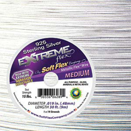 Extreme Flex- .019 in (0.48 mm) - Sterling Silver - 30ft / 9.15m spool