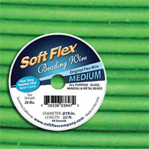 Soft Flex- .019 in (0.48 mm) - Peridot - 30ft / 9.15m spool