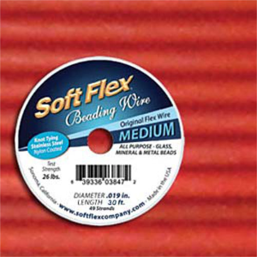 Soft Flex- .019 in (0.48 mm) - Red Jasper - 30ft / 9.15m spool