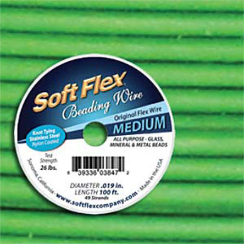 Soft Flex- .019 in (0.48 mm) - Peridot - 100ft / 30.5m spool