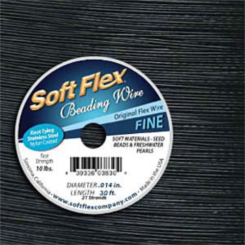 Soft Flex- .014 in (0.36 mm) - Black Onyx - 30ft / 9.15m spool