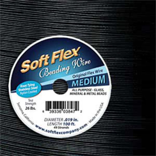 Soft Flex- .019 in (0.48 mm) - Black Onyx - 100ft / 30.5m spool