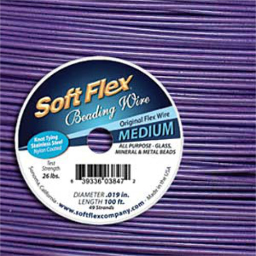 Soft Flex- .019 in (0.48 mm) - Purple Amethyst - 100ft / 30.5m spool