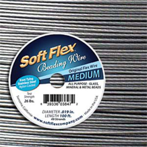 Soft Flex- .019 in (0.48 mm) - Satin Silver - 100ft / 30.5m spool