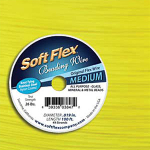 Soft Flex- .019 in (0.48 mm) - Yellow Lemon Quartz - 100ft / 30.5m spool