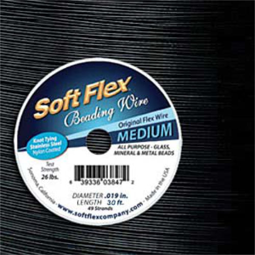 Soft Flex- .019 in (0.48 mm) - Black Onyx - 30ft / 9.15m spool