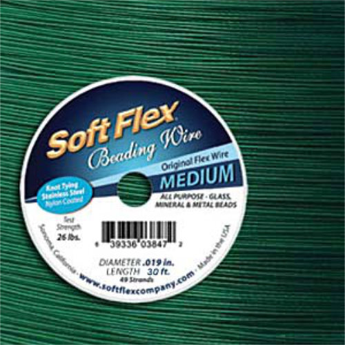 Soft Flex- .019 in (0.48 mm) - Green Emerald - 30ft / 9.15m spool