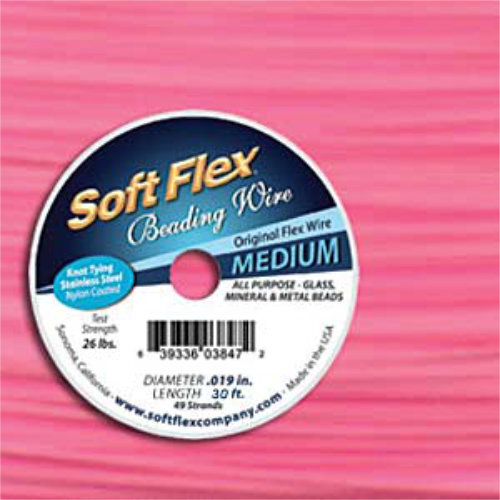 Soft Flex- .019 in (0.48 mm) - Pink Rhodochrosite - 30ft / 9.15m spool