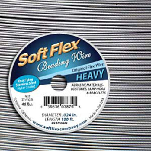 Soft Flex- .024 in (0.61 mm) - Satin Silver - 100ft / 30.5m spool