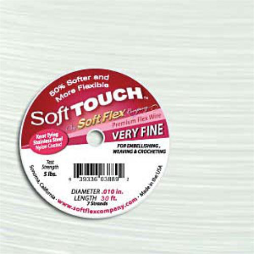 Soft Touch- .010 in (0.25 mm) - White - 30ft / 9.15m spool
