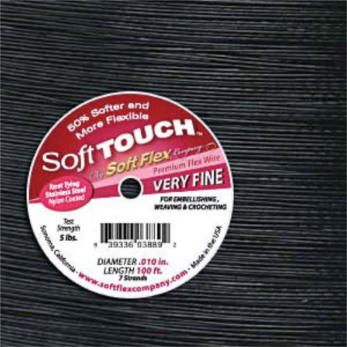 Soft Touch- .010 in (0.25 mm) - Black - 100ft / 30.5m spool