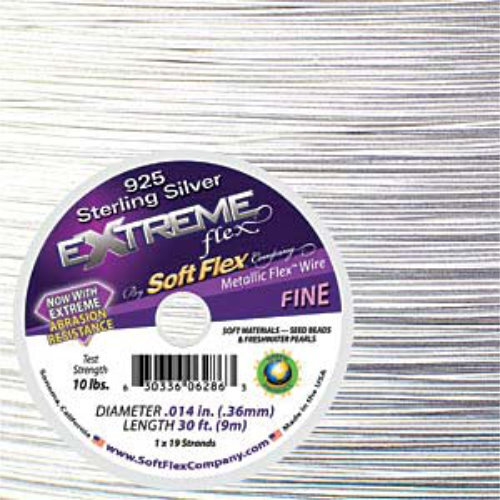 Extreme Flex- .014 in (0.36 mm) - Sterling Silver - 50ft / 15.2m spool