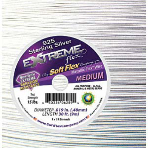 Extreme Flex- .019 in (0.48 mm) - Sterling Silver - 50ft / 15.2m spool