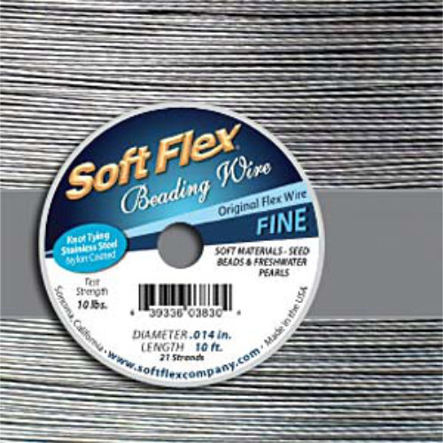 Soft Flex- .014 in (0.36 mm) - Satin Silver - 10ft / 3m spool