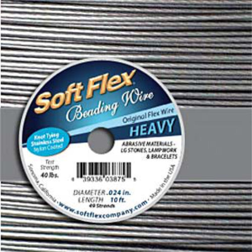 Soft Flex- .024 in (0.61 mm) - Satin Silver - 10ft / 3m spool