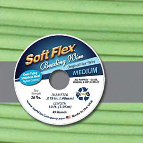 Soft Flex- .019 in (0.48 mm) - Chrysoprase - 10ft / 3m spool