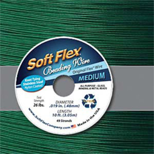 Soft Flex- .019 in (0.48 mm) - Green Emerald - 10ft / 3m spool