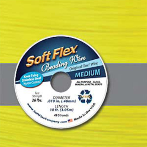 Soft Flex- .019 in (0.48 mm) - Yellow Lemon Quartz - 10ft / 3m spool